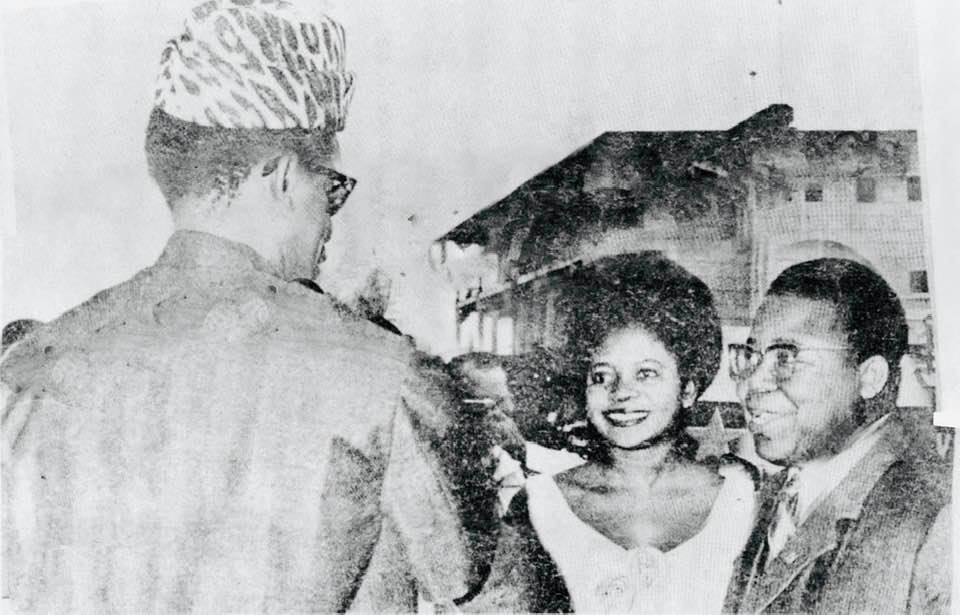 Kasa-vubu, sa fille Marie-rose et Mobutu. Photo d'archives