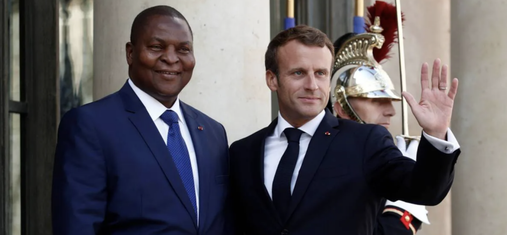 Faustin Touadéra et Emmanuel Macron Centrafrique France