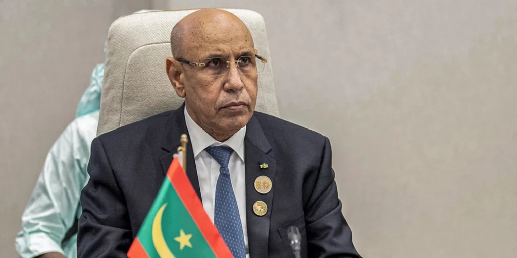Le président mauritanien, Mohamed Ould Cheikh El Ghazouani, à Charm el-Cheikh, le 7 novembre 2022.  RDC