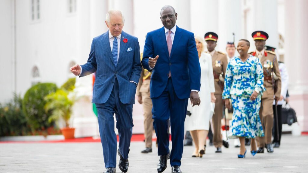Charles III et Ruto, Anglais, Afrique
