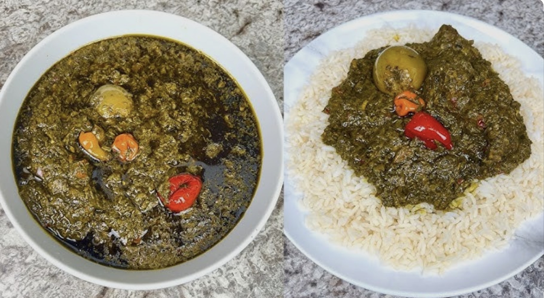 feuilles de manioc, pondu
