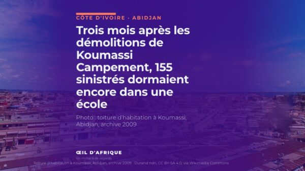 Trois mois après les démolitions de Koumassi Campement, 155 sinistrés dormaient encore dans une école