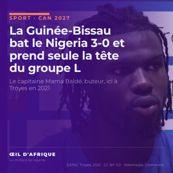 Mama Baldé, capitaine de la Guinée-Bissau et buteur contre le Nigeria, photographié à Troyes en 2021