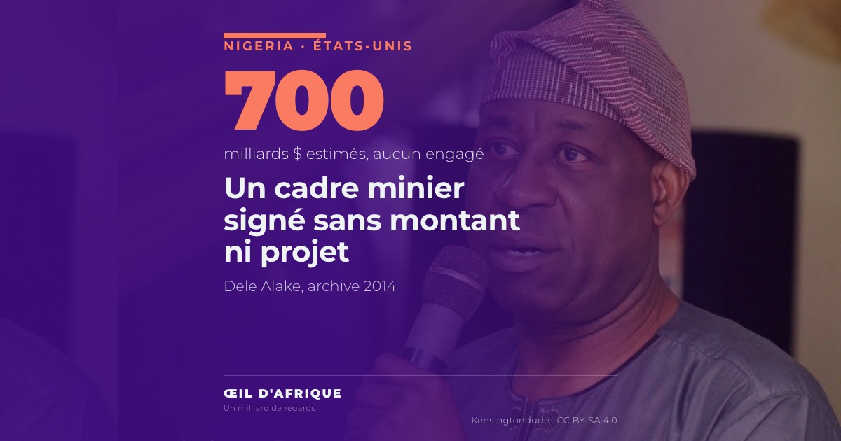 Dele Alake, ministre nigérian du Développement des minerais solides, signataire du cadre Nigeria États-Unis sur les minerais, photographié en 2014