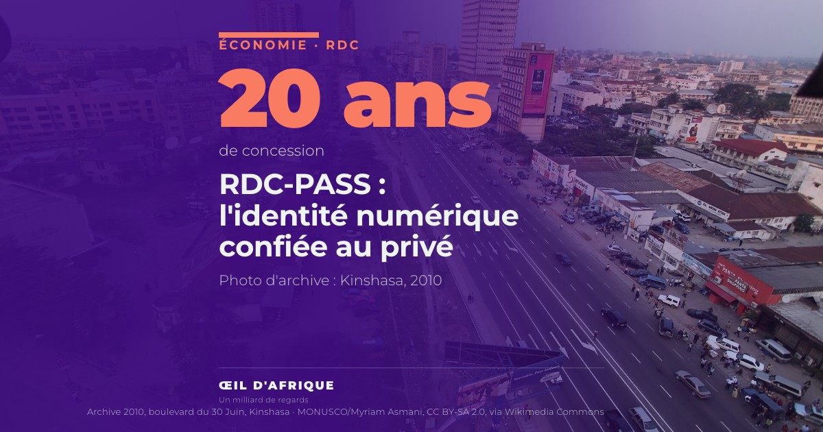 Vue aérienne du boulevard du 30 Juin à Kinshasa, ville de la phase pilote du RDC-PASS