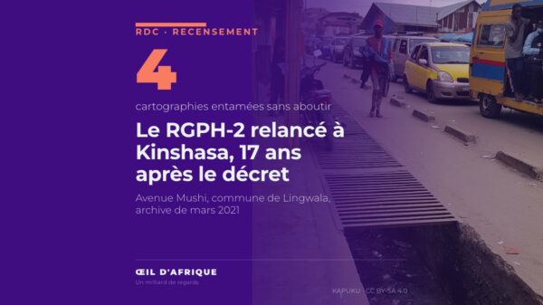 Avenue Mushi dans la commune de Lingwala à Kinshasa, où le ministre du Plan a lancé la cartographie du recensement en RDC