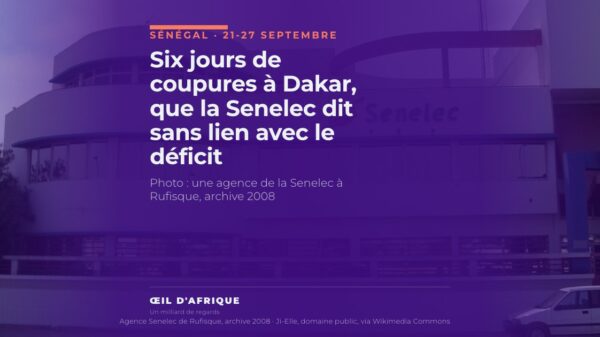 Six jours de coupures à Dakar, que la Senelec dit sans lien avec le déficit