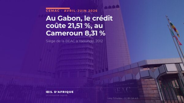 Siège central de la BEAC à Yaoundé, banque centrale de la CEMAC qui publie le coût du crédit au Gabon et au Cameroun