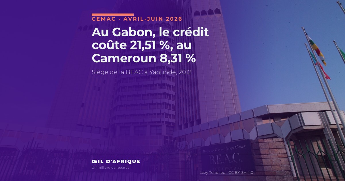 Siège central de la BEAC à Yaoundé, banque centrale de la CEMAC qui publie le coût du crédit au Gabon et au Cameroun