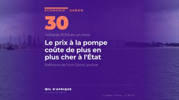 Raffinerie de la Sogara à Port-Gentil, au Gabon, où la subvention des carburants a coûté 30 milliards de francs CFA en septembre 2026