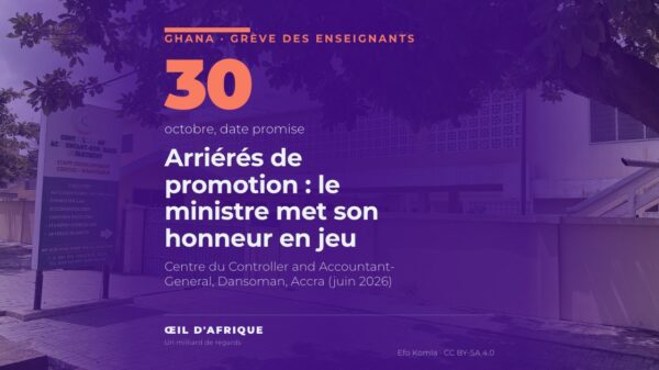 Centre de formation du Controller and Accountant-General's Department à Dansoman, Accra, service qui verse les salaires des enseignants en grève au Ghana