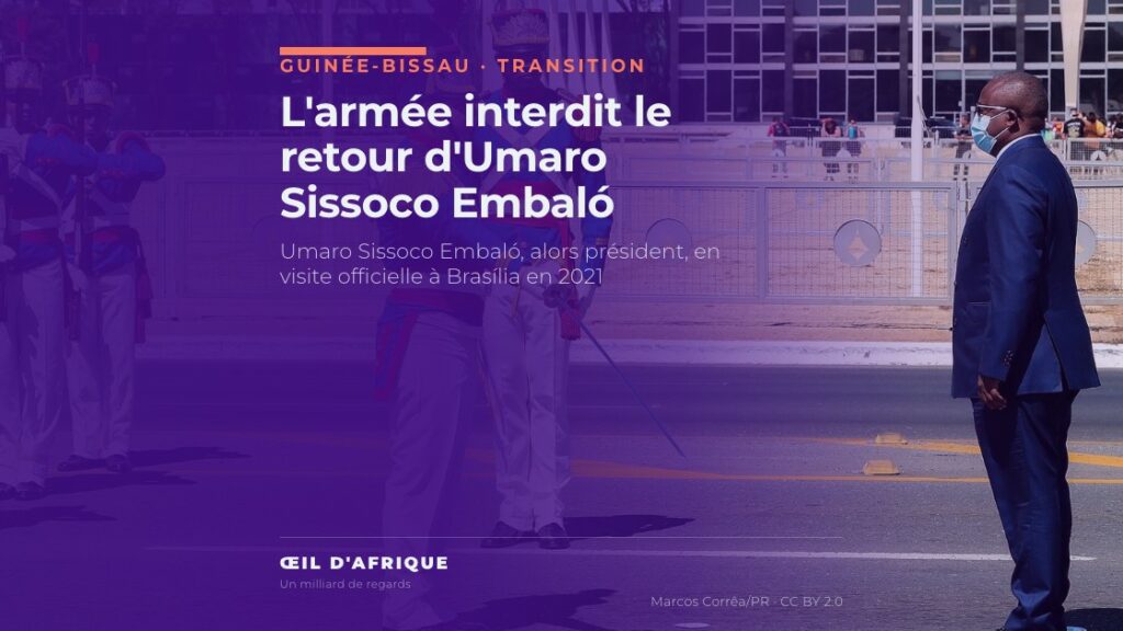 Umaro Sissoco Embaló en 2021, ancien président de Guinée-Bissau dont l'armée interdit le retour