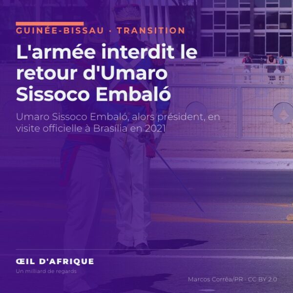 Umaro Sissoco Embaló en 2021, ancien président de Guinée-Bissau dont l'armée interdit le retour