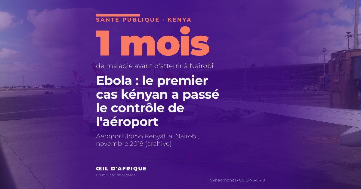 Le tarmac de l'aéroport Jomo Kenyatta de Nairobi, où le premier cas d'Ebola au Kenya a atterri le 3 octobre 2026