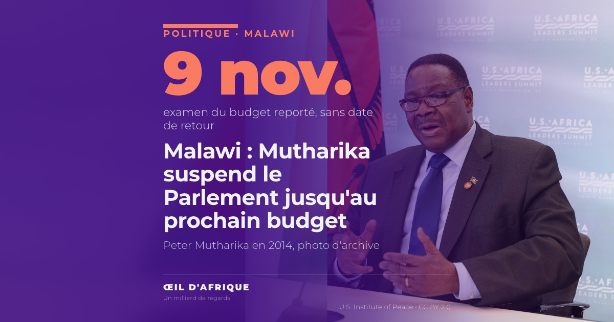 Le président Peter Mutharika, qui a ordonné le report de la réunion du Parlement du Malawi jusqu'au prochain budget