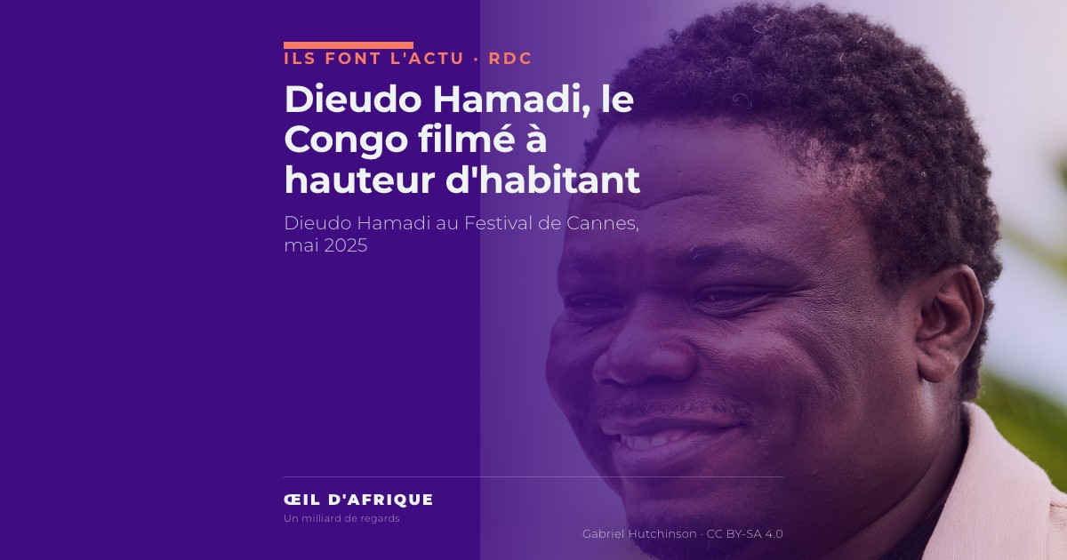 Le documentariste congolais Dieudo Hamadi, membre du jury du Festival de Cannes, en mai 2025