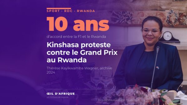 Thérèse Kayikwamba Wagner, ministre des Affaires étrangères de la RDC, qui proteste contre le Grand Prix de Formule 1 au Rwanda