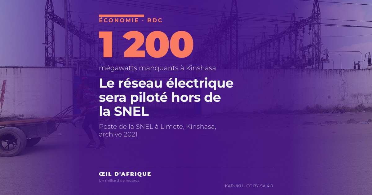 Poste électrique de la SNEL à Limete, Kinshasa, en plein délestage à Kinshasa, où le réseau sera piloté par le Service national de dispatching