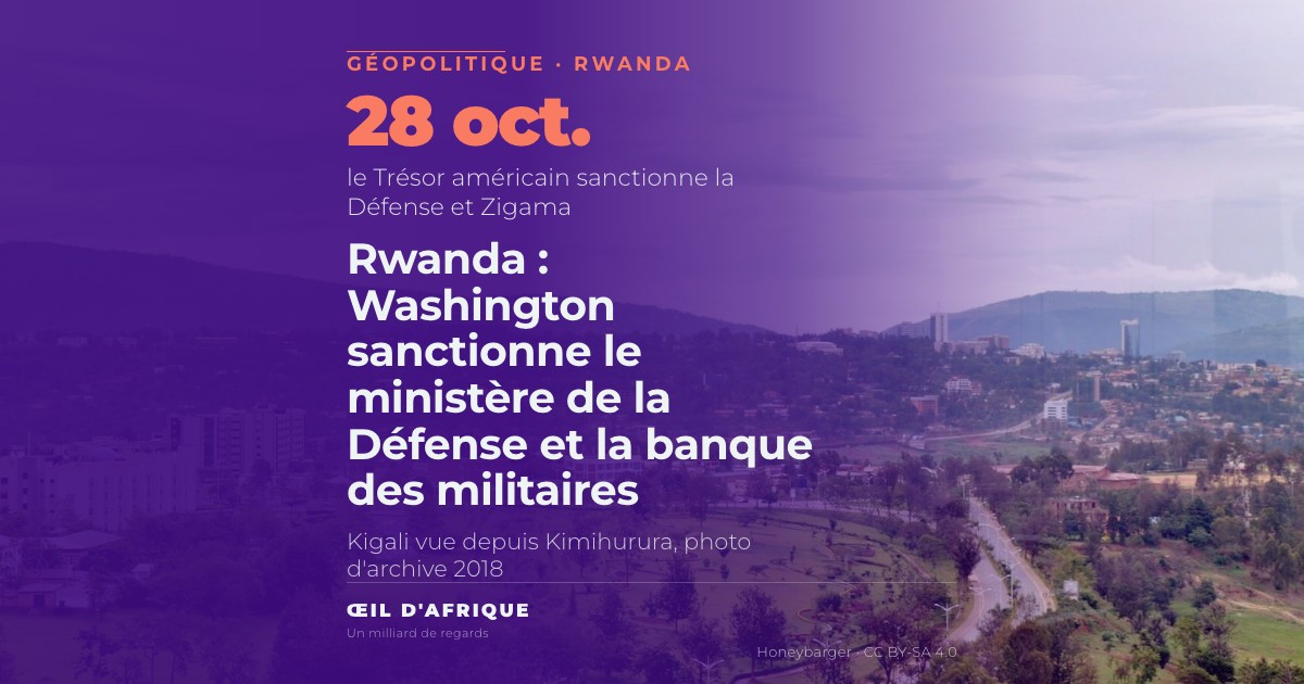 Kigali vue depuis Kimihurura, quartier du siège de l'armée rwandaise, après les sanctions américaines contre le Rwanda
