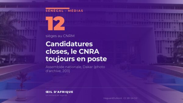 Façade de l'Assemblée nationale du Sénégal à Dakar, où la loi créant le CNRM a été adoptée