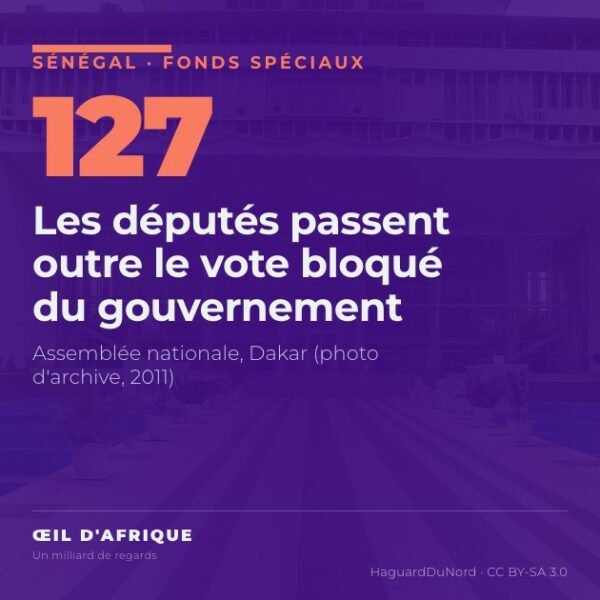 Façade de l'Assemblée nationale du Sénégal à Dakar, où les députés ont voté la loi sur les fonds spéciaux