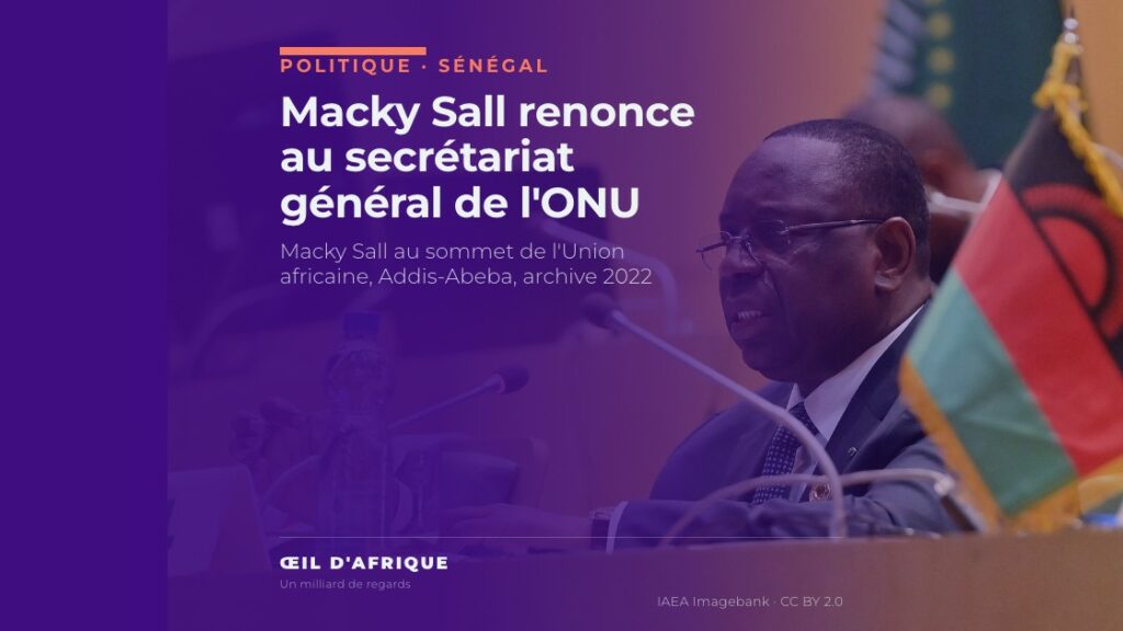 Macky Sall au sommet de l'Union africaine en 2022, l'ancien président qui retire sa candidature au secrétariat général de l'ONU