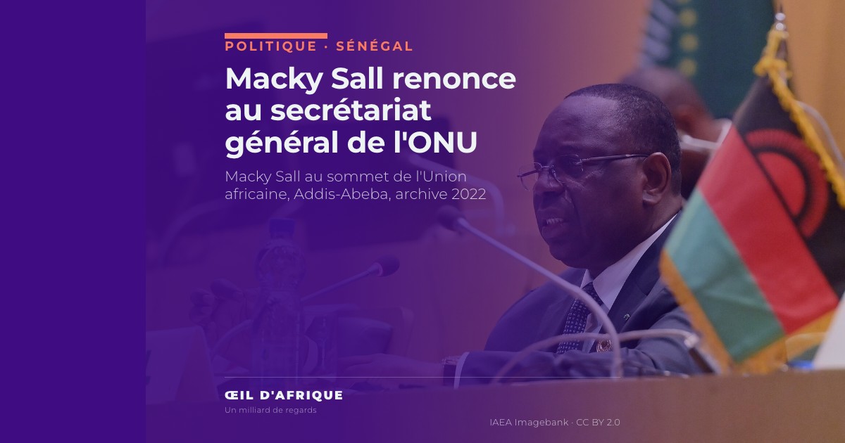 Macky Sall au sommet de l'Union africaine en 2022, l'ancien président qui retire sa candidature au secrétariat général de l'ONU