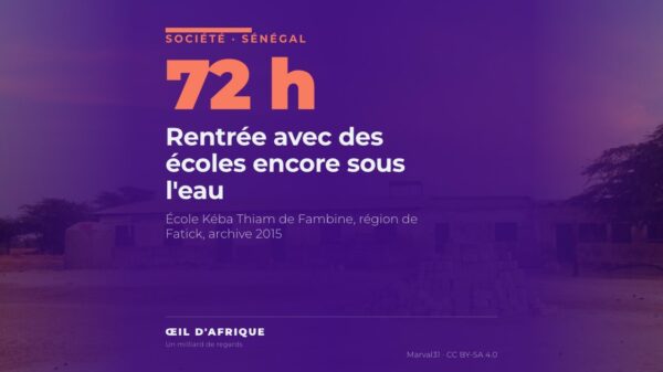 École Kéba Thiam de Fambine dans la région de Fatick, au Sénégal, en saison sèche, illustrant la rentrée scolaire au Sénégal perturbée par les inondations