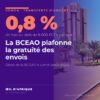 Tour du siège de la BCEAO à Lomé, banque centrale qui fixe les frais des transferts d'argent dans l'UEMOA