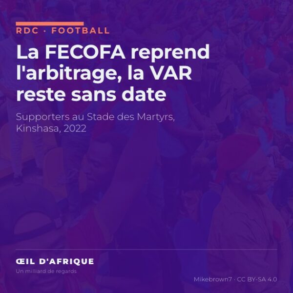 Supporters congolais en tribune au Stade des Martyrs de Kinshasa, illustration de l'article sur la VAR en Linafoot